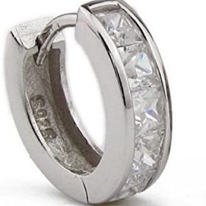 Silver Sterling Plated Rhinestone Earrings